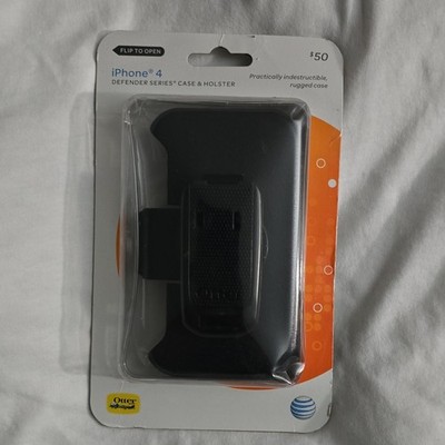 OtterBox Defender Series Rugged Black Holster Case with Clip for iPhone 4