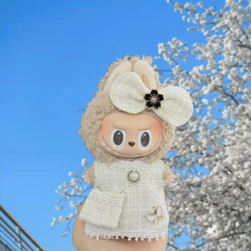 17cm Mini Doll Clothes Set Plaid Skirt Black Dress Outfit Cute Accessories Gift - Picture 13 of 27