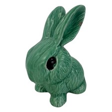 Vintage Sylvac 1026 Snub Nose Bunny Rabbit Art Deco Green Made In England Used