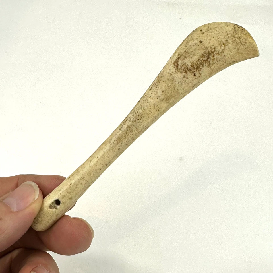 Antigua herramienta japonesa de tela Hera desplazamiento pliegue marca costura 4,75" Foto 4 de 4