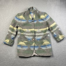 Vintage Maurizio Ramani Southwestern/Aztec Print Wool-Blend Jacket Sz M USA Made
