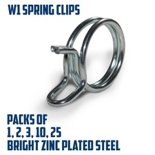 Double Wire Spring Hose Clamps Bright Zinc Plated Fuel Clips Silicone Pipe Band