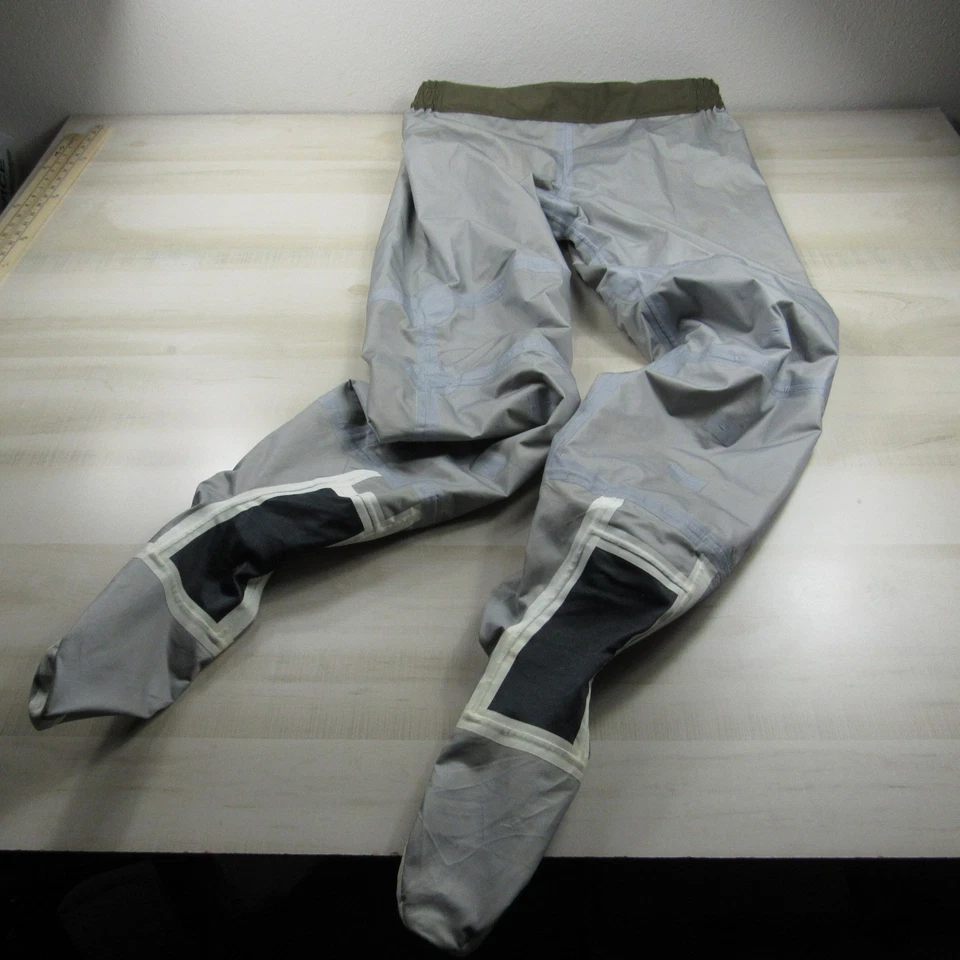 LL Bean Pants Mens Large Brown Waist High Waders Stocking Foot Lightweight - Image 3 of 4