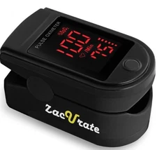 Zacurate 500DL Pro Series Black Finger: Pulse Oximeter Oxygen Saturation O2 Met