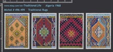 Artisanat Afrique du Nord - Tapis ALGÉRIE 1968 - Série complète de 4 timbres - MNH VF