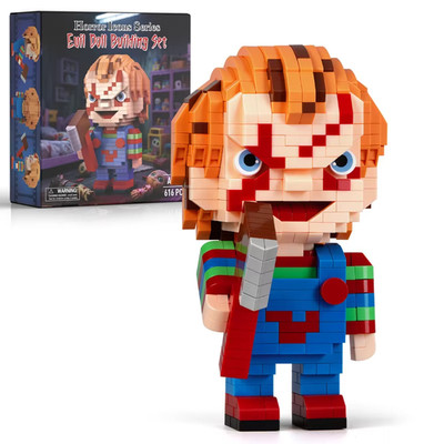 MOC Chucky Child's Play Murder Doll Character Building Blocks Set (616 Pcs)