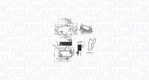 Radiateur d'huile Magneti Marelli 350300000400 compatible avec les berlines et SUV urbains