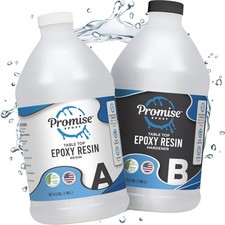 Promise Epoxy Epoxy Resin Kit 1 Gal-Crystal Clear, UV Resistant, Self Leveling
