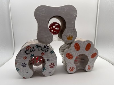 Set of 3 Ball and Bell Cat Toys
