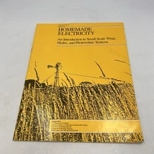 Vintage Homemade Electricity Paperback Book US Department Of Energy Wind Solar
