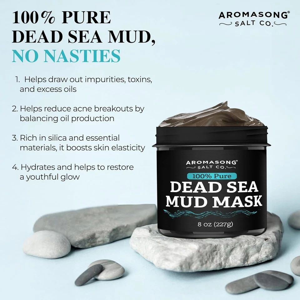Aromasong 100% Pure Dead Sea Mud Mask for Face and Body - Spa Quality Pore - Image 2 of 4