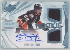 2013-14 SPx Rookie Autograph Dual Jersey /499 Emerson Etem Auto 350/499 Anaheim