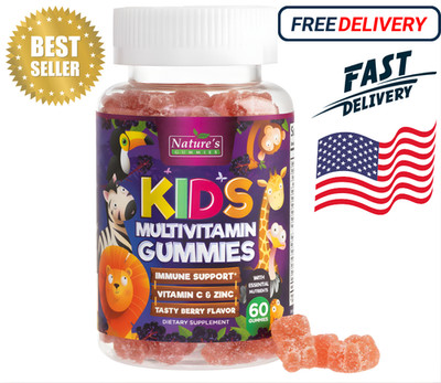 Kids Multivitamin Gummies - Daily Vitamins for Kids, Vitamin C, D3, Zinc Immune