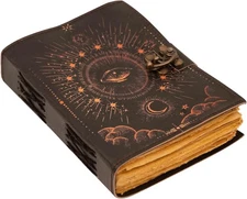 Galaxy with Eye Vintage Journal Antique Handmade Deckle Edge Vintage Paper, Sket