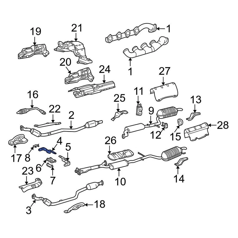 For Mercedes-Benz C63 AMG 2016-2018 Mercedes-Benz Catalytic Converter Bracket Foto 4 de 4