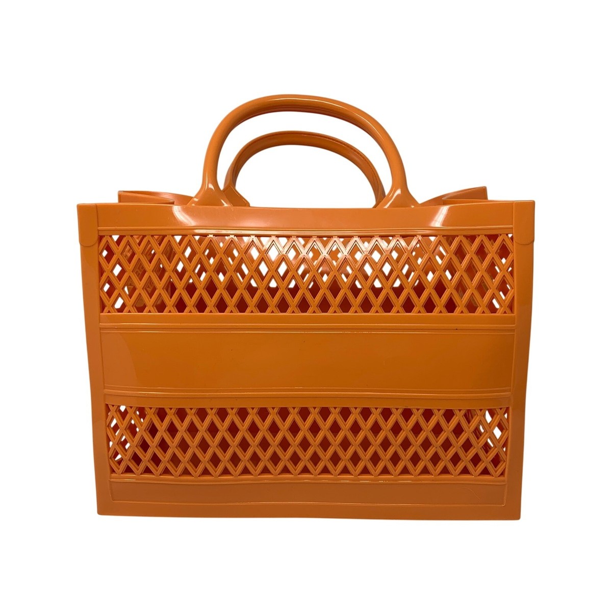 NOBO Jelly Tote Bag Orange Structured Y2K Bratz Style | eBay