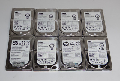 Lot of (8)  Dell HP SERVER 2.5'' 1TB 500GB SAS SATA Hard Drives HDD 7200RPM