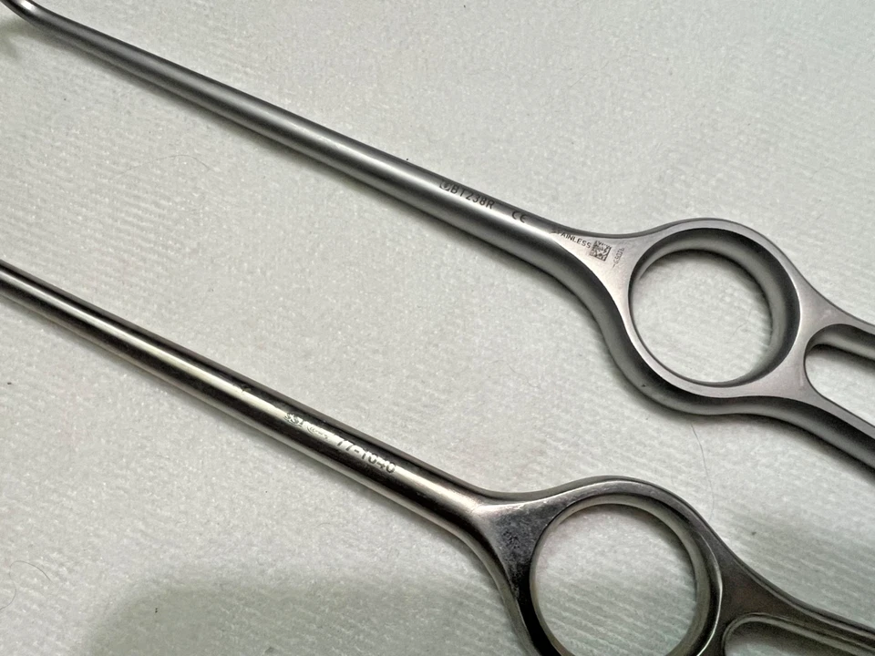 Aesculap BT238R & SSI Ultra 77-1040 Kocher Sharp Bone Hook Retractors 8-3/4" L - Image 3 of 4