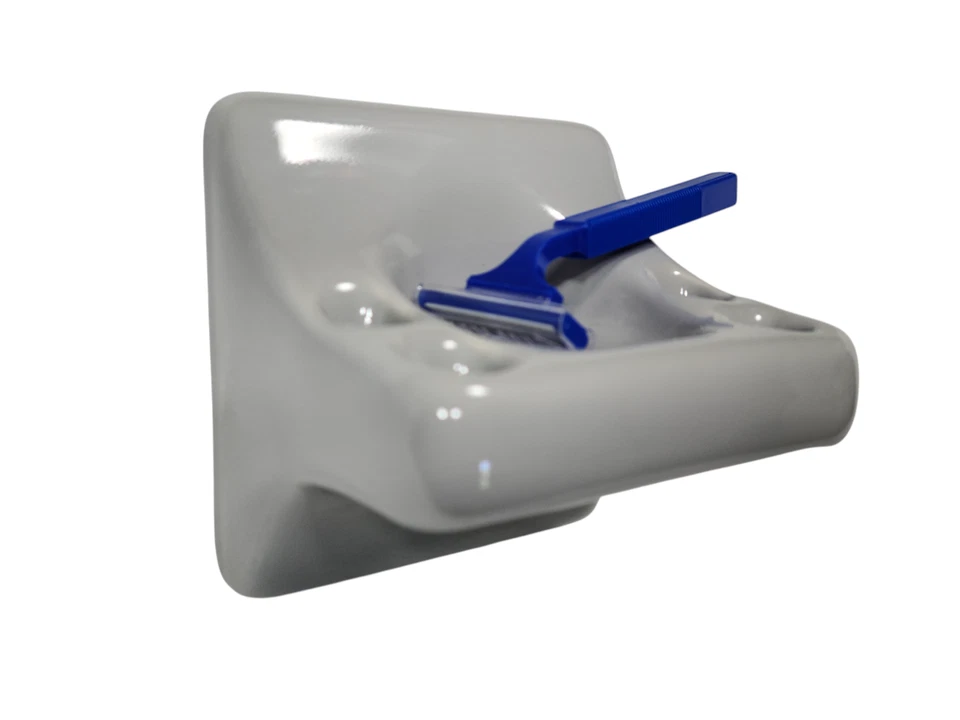 Soporte para cepillo de dientes de azulejos de cerámica plateada vaso taza bandeja gris color clásico 162 Foto 2 de 4