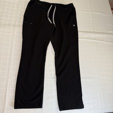 Figs Technical Collection Mens Size XL Black Drawstring Wide Leg Scrub Pants