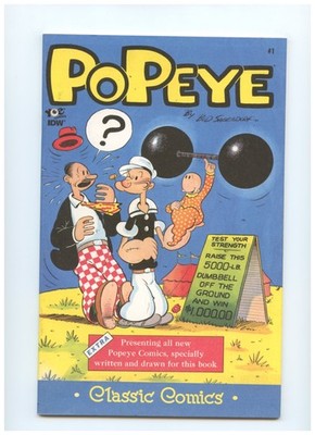 2012 Classic Comics Popeye #1  IDW Comics'' Comic Book