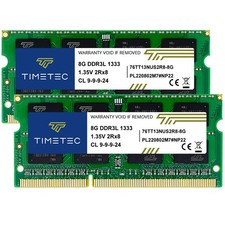 16GB KIT2x8GB DDR3 / DDR3L 1333MHz PC3-10600 Non-ECC Unbuffered 1.5V / 1.35V ...