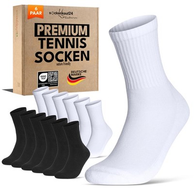 Premium Tennissocken Sportsocken Herren Damen Socken Baumwolle 6 | 12 | 24 Paar