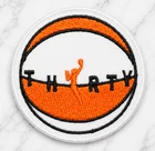 WNBA THIRTY YEAR BASKETBALL EMBROIDERED IRON ON PATCH 2 1/8" FREE SHIPPING