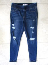 Old Navy Rockstar Super Skinny Jeggings Jeans Size 8 Distressed Mid-Rise Pull On