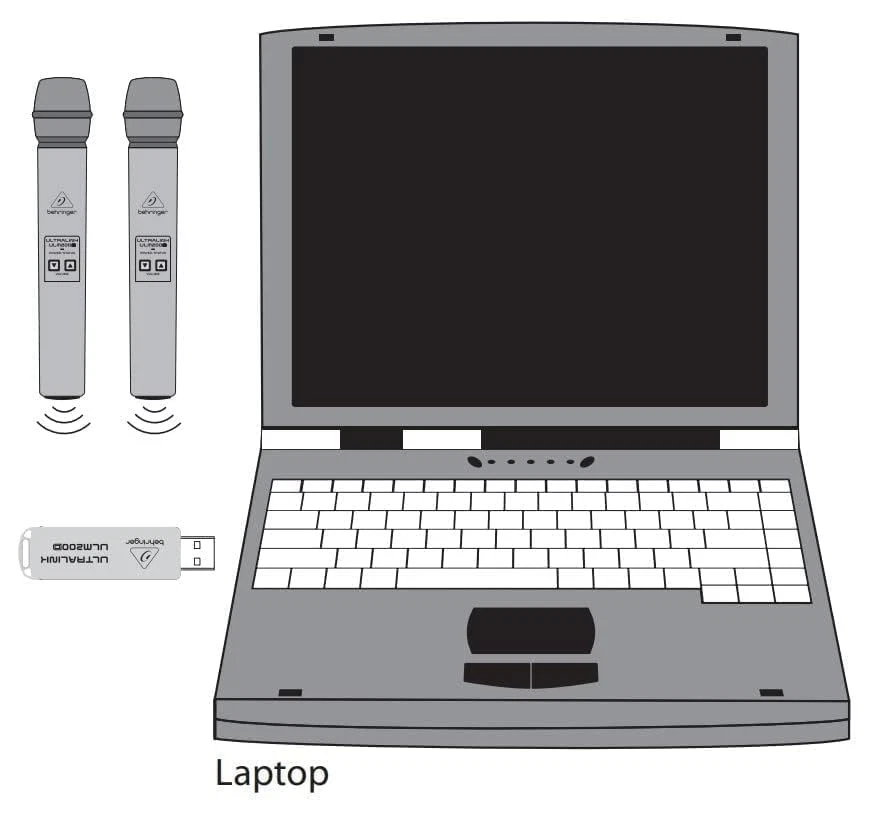 Behringer Ulm202Usb Microphone, 2-Channel Digital 2.4Ghz , Usb Type, Black_ - Image 2 of 2