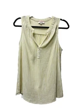 Andree by Unit S Striped Top Crinkle Boho Fairy Peasant Cruise Beach Tropical