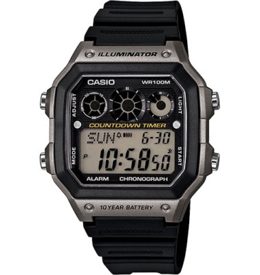 Casio Men's Quartz Illuminator Alarm Chronograph 42mm Watch AE1300WH-8AV