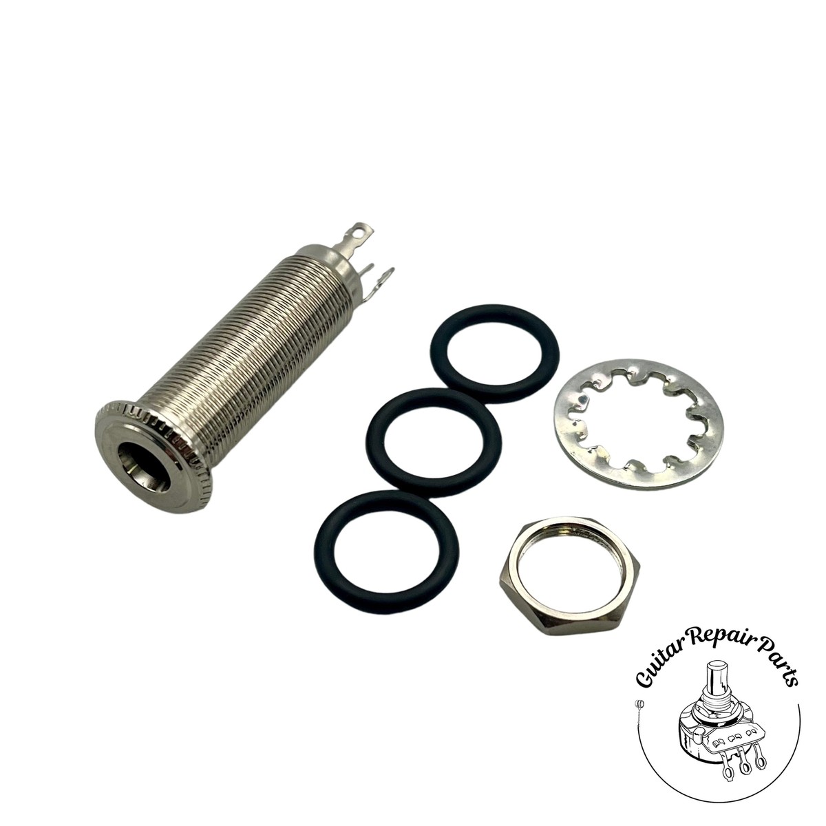 Ibanez 3JK1J23R Long Threaded Switching Barrel Jack - Nickel | eBay