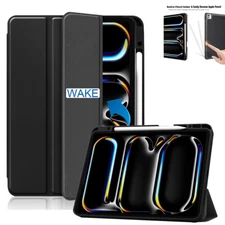For iPad Pro M4/6th/5th/4th/3rd (2024-2020) Case Folio Leather Stand Smart Cover