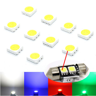 10- 100 SMD LED 5050 Chip einzeln kalt HIGHPOWER - weiße SMD white blau rot grün