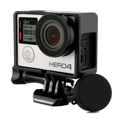 Estuche de marco de borde estándar + de lente UV + tapa lente para GoPro Hero 3 3+ 4 716670913426 | eBay
