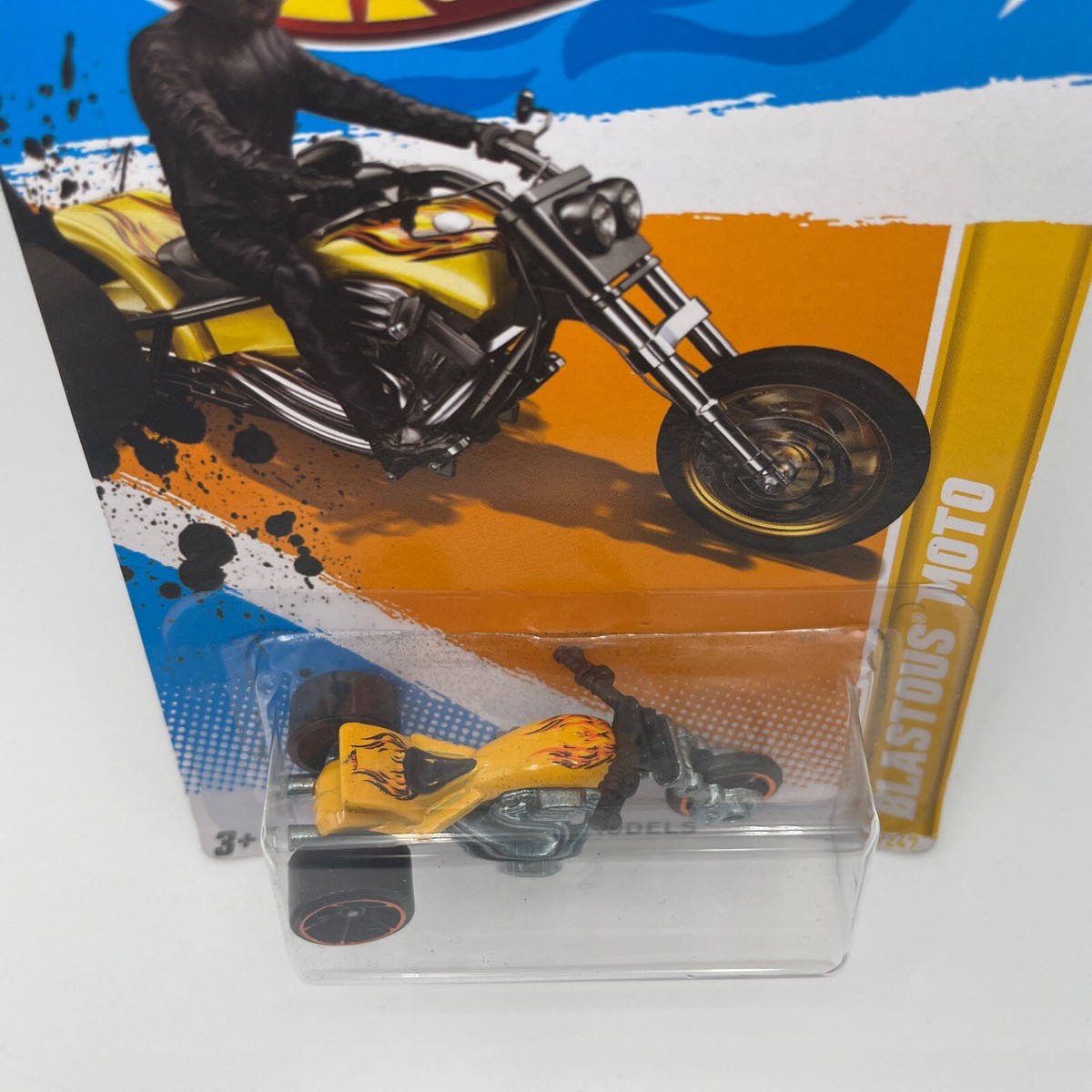 Hot Wheels Blastous Moto Yellow Variant Tri-Cycle #41/50 2012 New