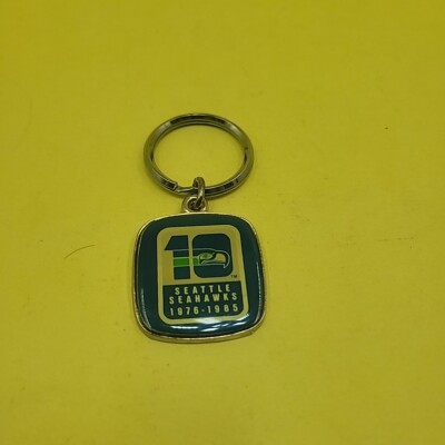 Seattle Seahawks 10 Year Anniversary Vintage Keychain Ring 1976-85