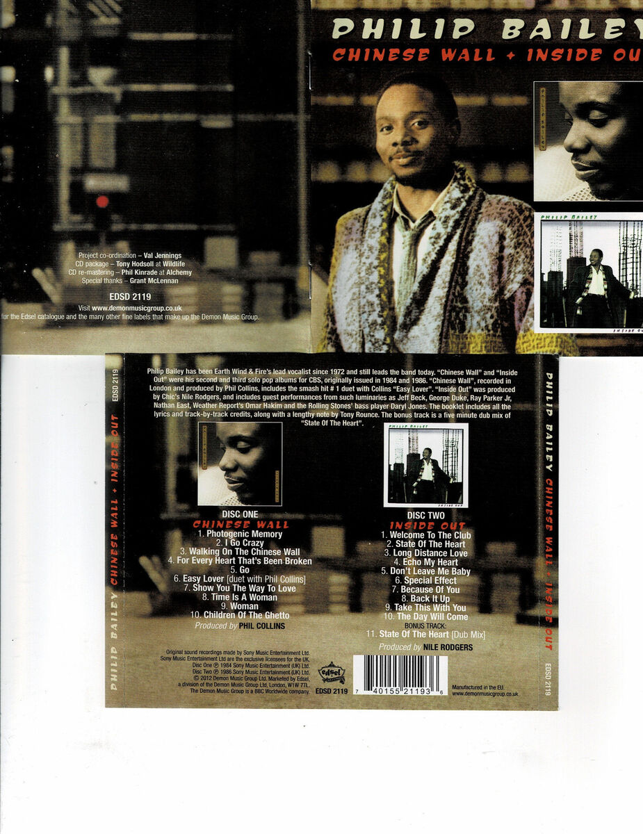 Philip Bailey Chinese Wall - Music on CD