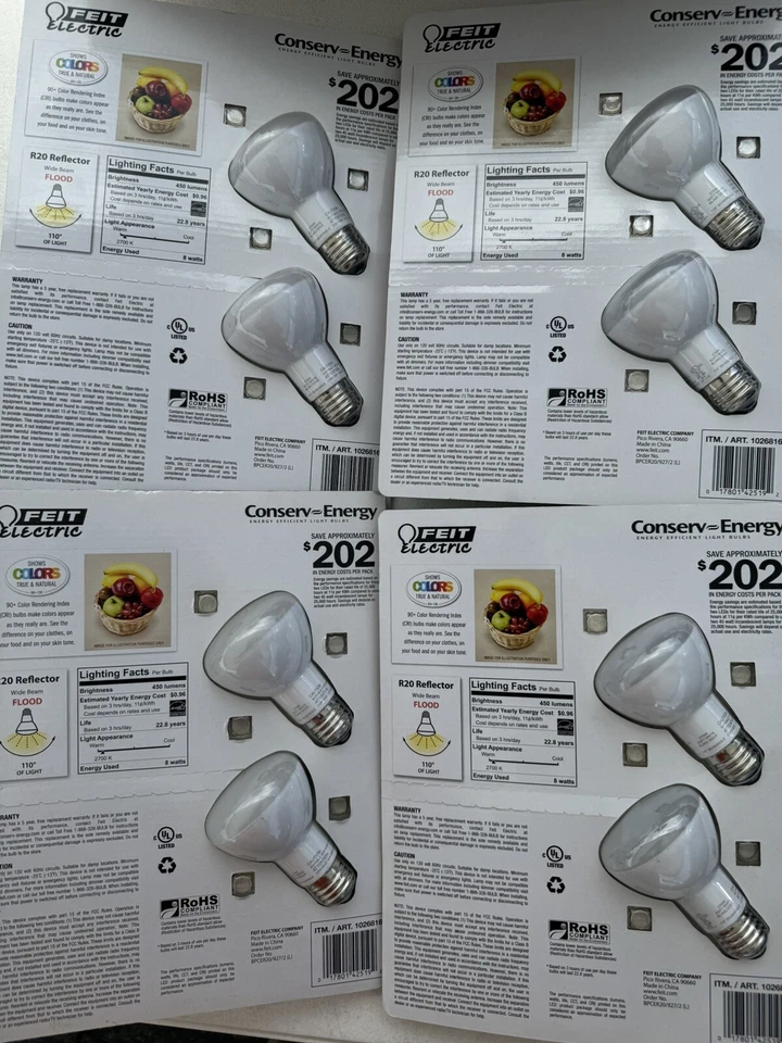 Feit Eelctric LED Dimmable 45-Watt Replacement Bulbs  Set Of 4 - Image 2 of 2