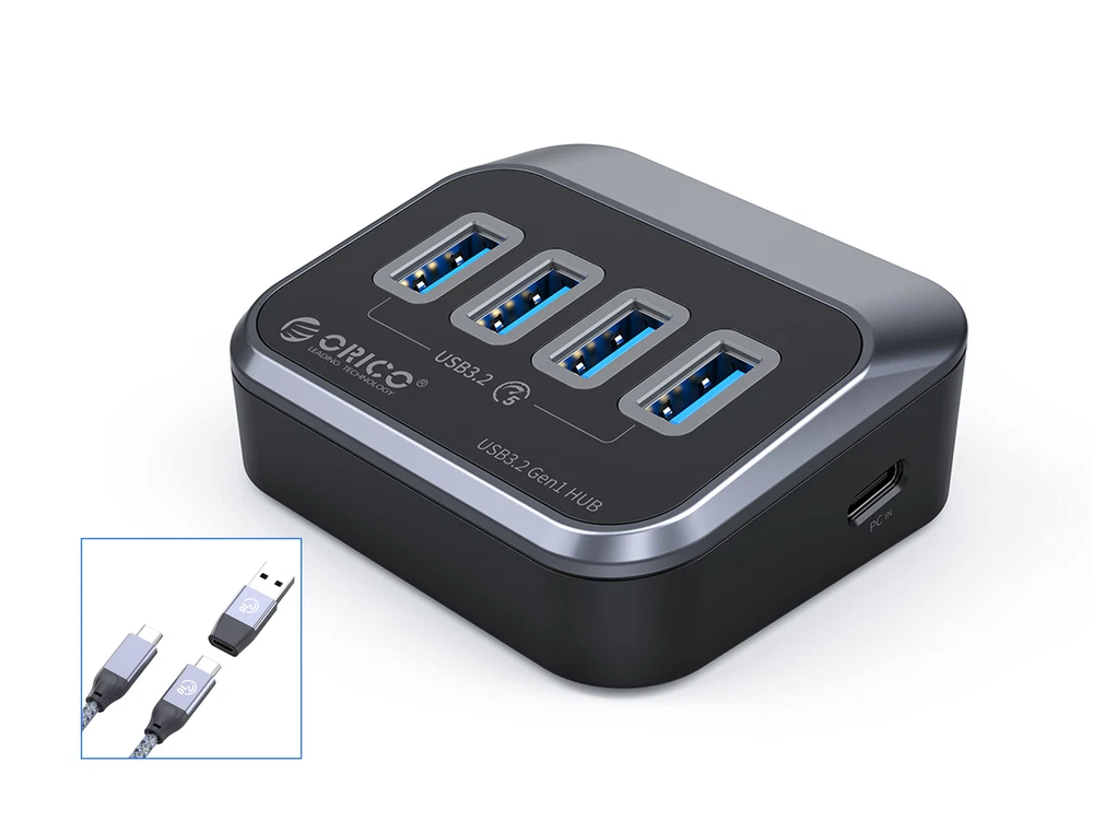 ORICO 7-Port USB 3.0 Hub with Type-C 5Gbps Data Transfer  
