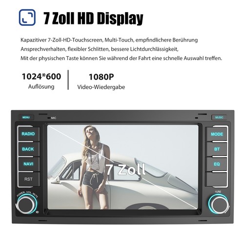 DAB+ Carplay Autoradio GPS KAM Android 13 Für VW T5 Transporter Multivan Touareg - Bild 6 von 16