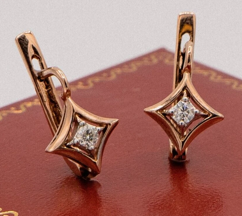 Rhombus shaped earrings deals