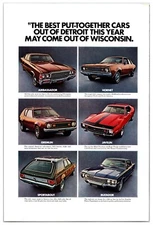 VTG 1972 AMC Javelin / Hornet Etc Car Original Print Ad (7 x 10)  Advertisement