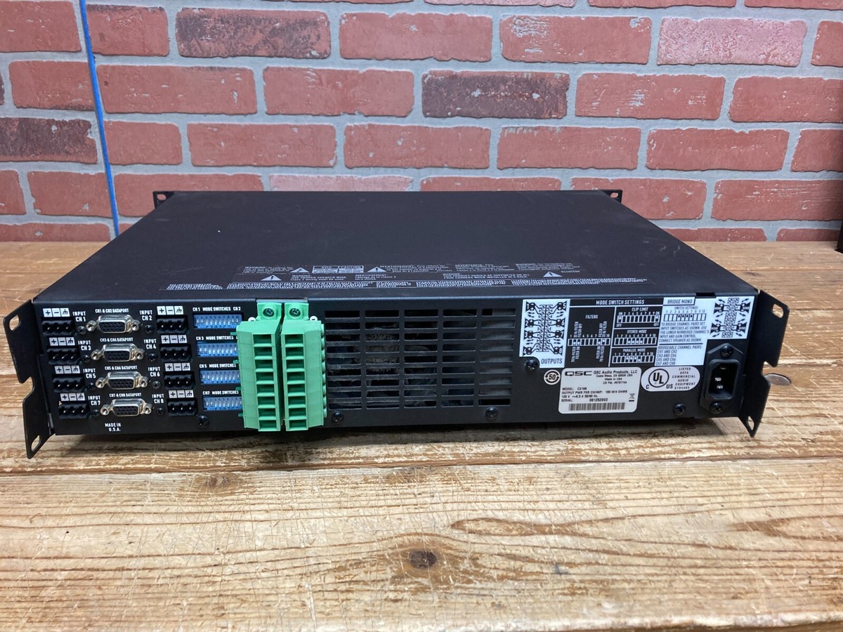 QSC CX168 パワーアンプ 130ワット 8チャンネル 4オーム 3ピン QSC CX168 8-Channel Power Amplifier, 130W at 4 Ohm | Full