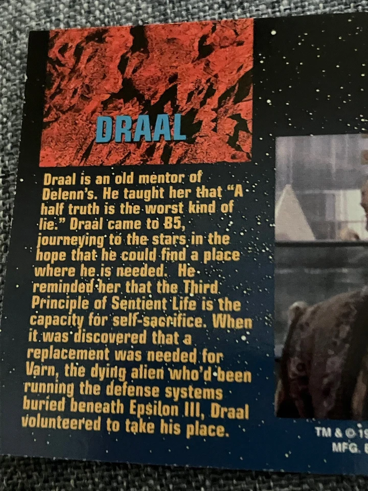 Babylon 5 trading card oraal  fleer ultra (18) - Image 4 of 4