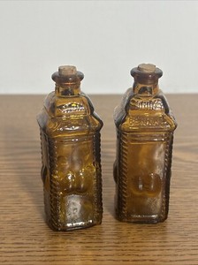 Philadelphia Berrings Apple Mini Amber Bottle W/Cork Top Lot Of 2