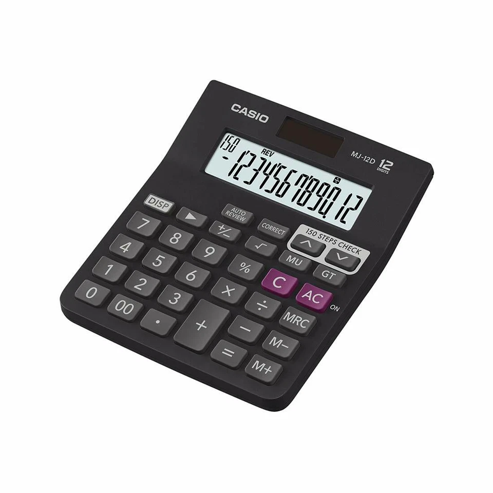 Casio MJ-12D MJ12D 150 Steps Check & Correct Desktop Calculator 12 Digit Display - Image 3 of 4