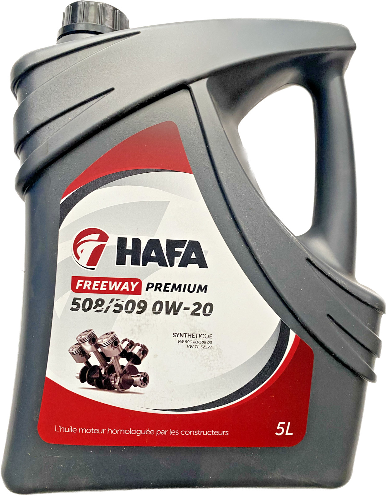 Huile moteur HAFA 0W20 réduit l'usure du bloc 2.0 TSI avec sa formule synthétique 5L