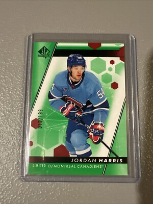 2022-23 SP Authentic Jordan Harris #/199 Limited Green Future Watch RC Canadiens
